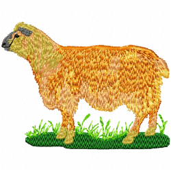 Sheep Embroidery Design 12